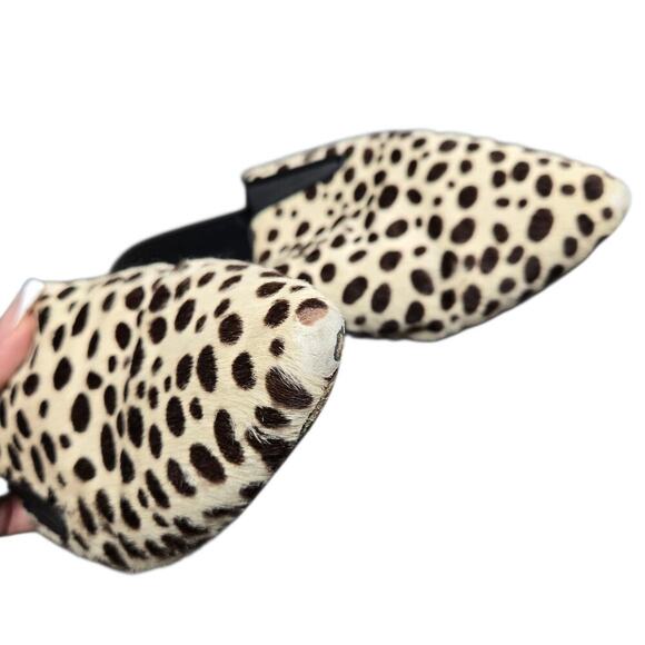 Jenni Kayne Pony Hair Leopard Print Mules Size: 38 - Picture 3 of 7